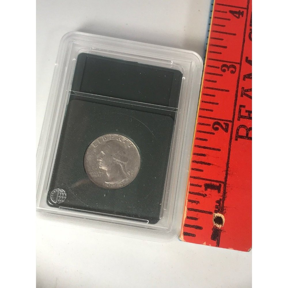 Quarter Premium Plastic Coin Holder Protect Case Display Saver Label Area 3.25" - Picture 5 of 6